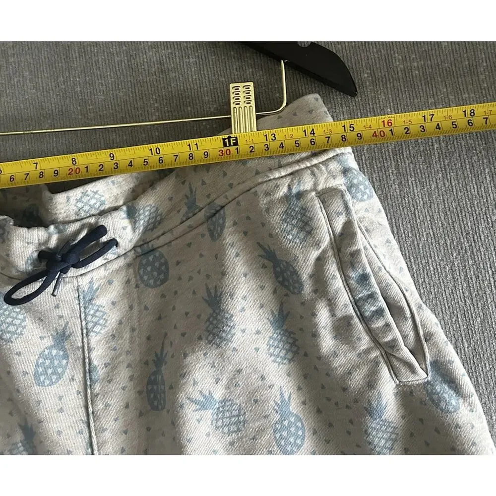 Chubbies Sweat Shorts Mens S Pineapple Drawstring Elastic Waist Casual Blue